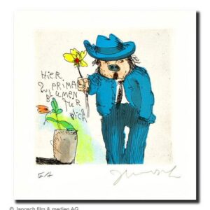 Janosch - PRIMA BLUMEN FÜR DICH - original Radierung handsigniert - ohne Rahmen ...