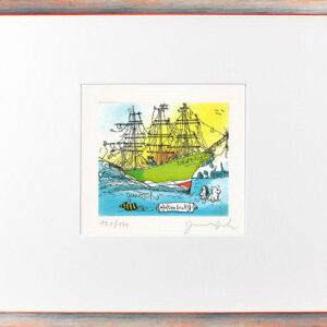 Janosch - RICKMER - RICKMERS (HAMBURG KLEIN) - original Radierung handsigniert-s...