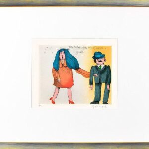 Janosch - WIR HABEN GEHEIRATET MIT GLANZ UND GLORIA - original Radierung handsig...