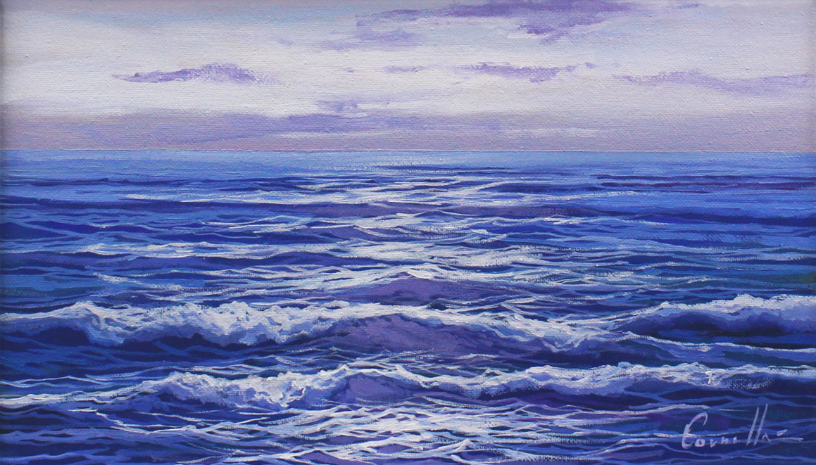 JOAN PUERTO CORNELLA - ABEND AM MEER - Originalgemälde
