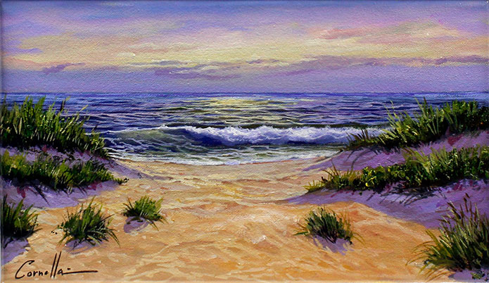 JOAN PUERTO CORNELLA - ABENDLEUCHTEN - Originalgemälde