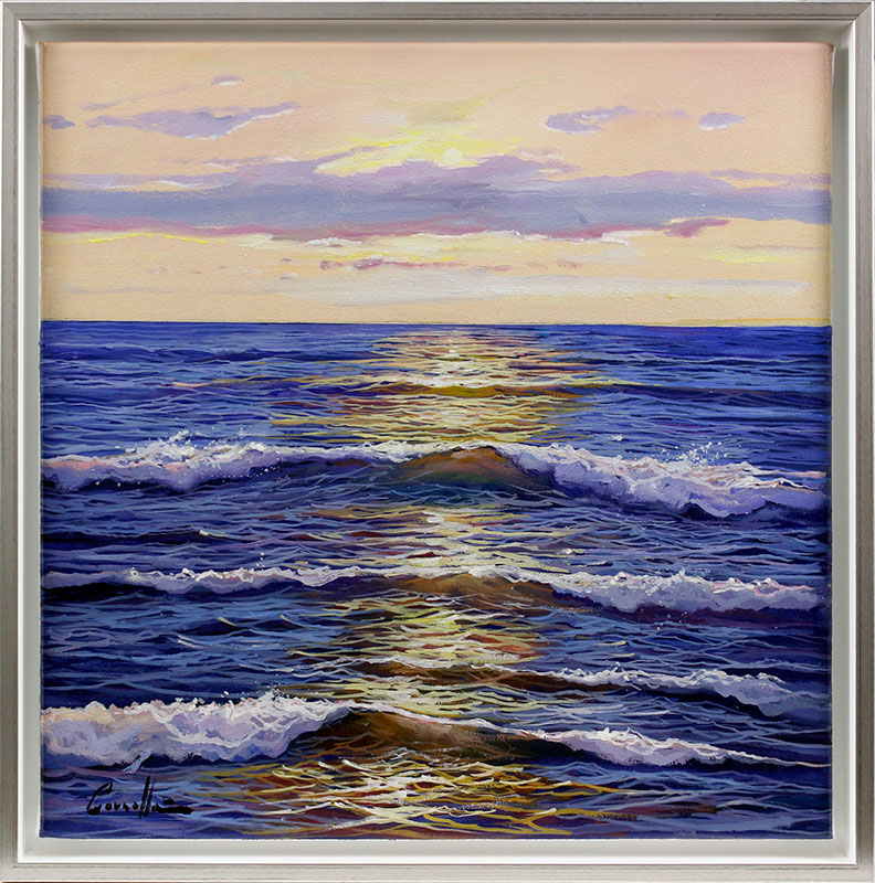 JOAN PUERTO - WELLENSPIEL IN DER ABENDSONNE - Originalgemälde