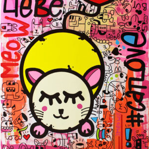HONK!ART - Jürgen Kadel - KATZENLIEBE Original handgemalte Mischtechnik