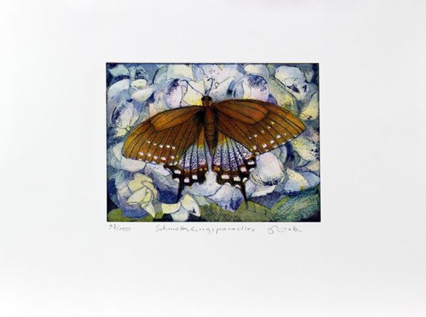 Jutta Votteler - Schmetterlingsparadies - Original Farb-Radierung - limitiert un...