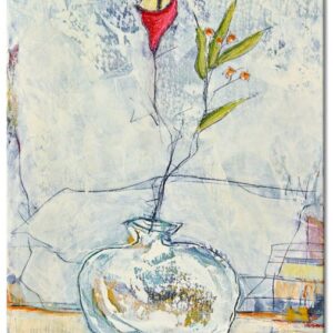 Karin Melé - Fleurs et beies sauvages - Original handgemalte Mischtechnik -60 x ...