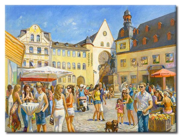 Diego Santos - Koblenz - Jesuitenplatz-30 x 40 cm