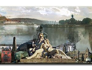 Koblenz Panorama Collage - Leinwandbild-40 x 150 cm