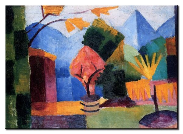 August Macke Bilder - Garten am Thuner See-90 x 130 cm