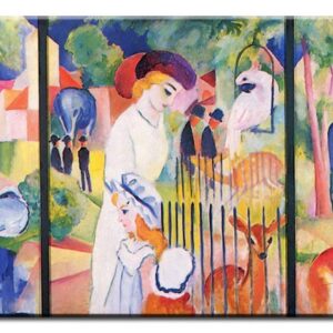 August Macke Bilder - Grosser Zoologischer Garten-60 x 110 cm