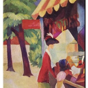 August Macke Bilder - Vor dem Hutladen-70 x 90 cm