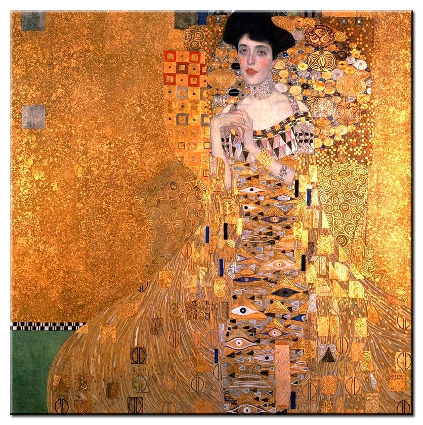 Gustav Klimt Bilder - Adele Bloch-Bauer I-60 x 60 cm