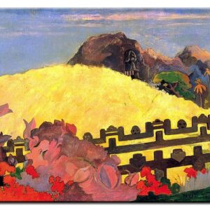 Paul Gauguin Bilder - Da ist der Tempel-50 x 70 cm