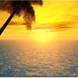 modernes Leinwandbild - Sunset-30 x 40 cm