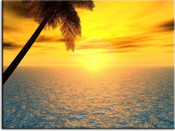 modernes Leinwandbild - Sunset-30 x 40 cm