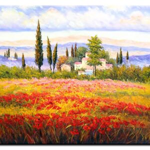 Totti Moreno - Mohnwiese in der Toskana-90 x 120 cm