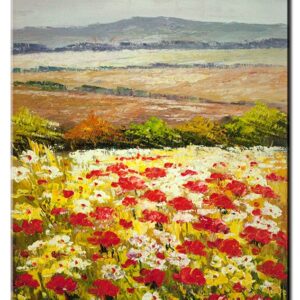 Totti Moreno - Mohnwiese mit Hügeln-80 x 110 cm