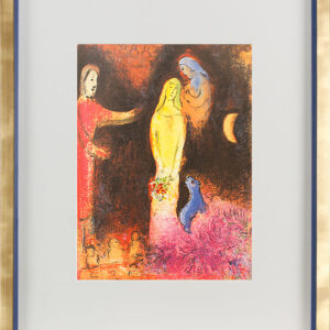 Marc Chagall - DAPHNIS UND CHLOÉ - KLEARISTA KLEIDET UND  KÄMMT CHLOÉ Offsetlith...