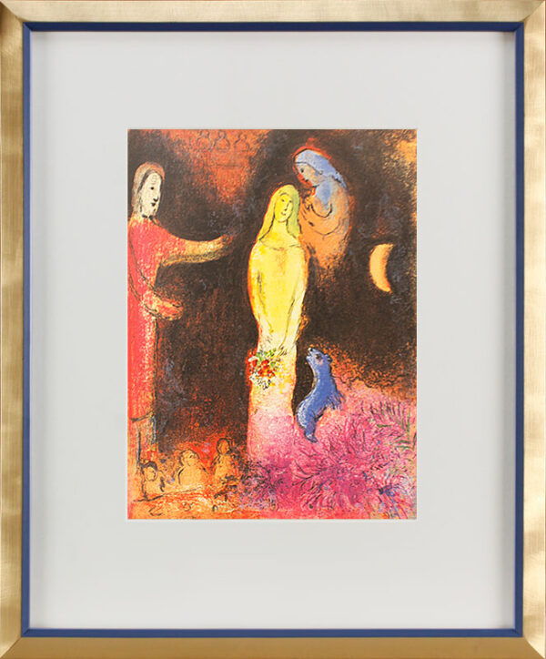 Marc Chagall - DAPHNIS UND CHLOÉ - KLEARISTA KLEIDET UND  KÄMMT CHLOÉ Offsetlith...