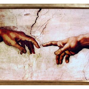 Michelangelo - Erschaffung Adams im edlen Modell - inkl. Bilderrahmen