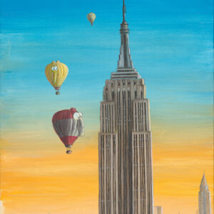 Otto Waalkes - ALIENS IN NEW YORK - ORIGINAL PIGMENTGRAFIK AUF LEINWAND