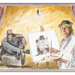 Otto Waalkes - ATELIER DES MEISTERS III - ORIGINAL PIGMENTGRAFIK AUF LEINWAND