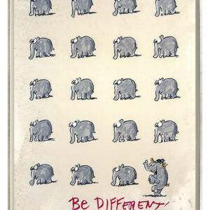 Otto Waalkes - BE DIFFERENT - OTTO I - ORIGINAL PIGMENTGRAFIK AUF LEINWAND