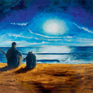Otto Waalkes - BEACH BOYS I - ORIGINAL PIGMENTGRAFIK AUF LEINWAND