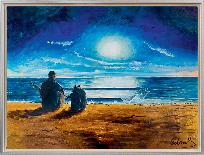 Otto Waalkes - BEACH BOYS I - ORIGINAL PIGMENTGRAFIK AUF LEINWAND