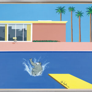 Otto Waalkes - BIG SPLASH - ORIGINAL PIGMENTGRAFIK AUF LEINWAND
