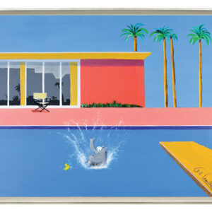 Otto Waalkes - BIGGER SPLASH - ORIGINAL PIGMENTGRAFIK AUF LEINWAND