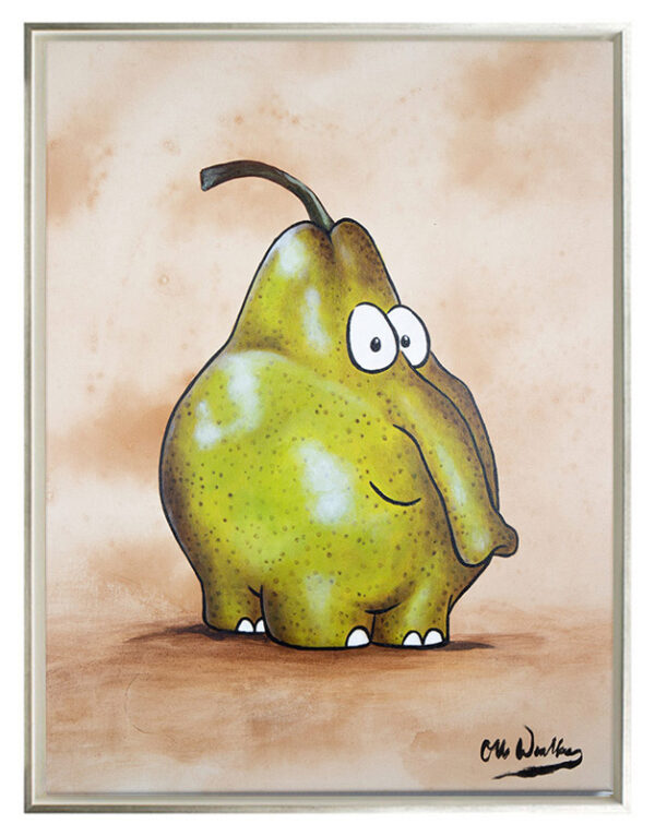 Otto Waalkes - BIRNE HELENE - ORIGINAL PIGMENTGRAFIK AUF LEINWAND
