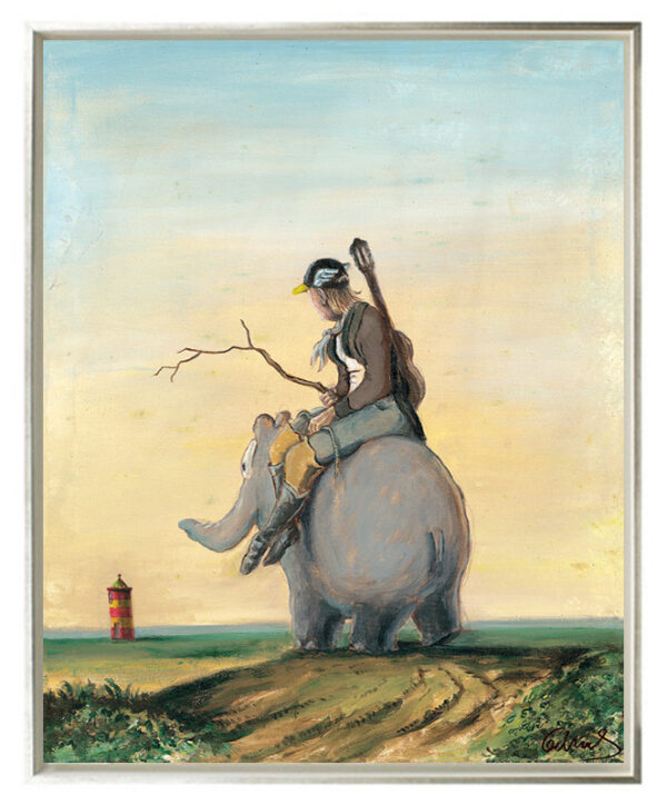 Otto Waalkes - COMING HOME - ORIGINAL PIGMENTGRAFIK AUF LEINWAND