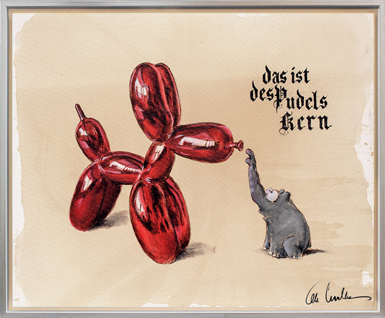 Otto Waalkes - DES PUDELS KERN I - ORIGINAL PIGMENTGRAFIK AUF LEINWAND