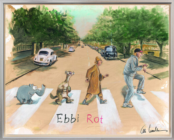 Otto Waalkes - EBBI ROT V - ORIGINAL PIGMENTGRAFIK AUF LEINWAND