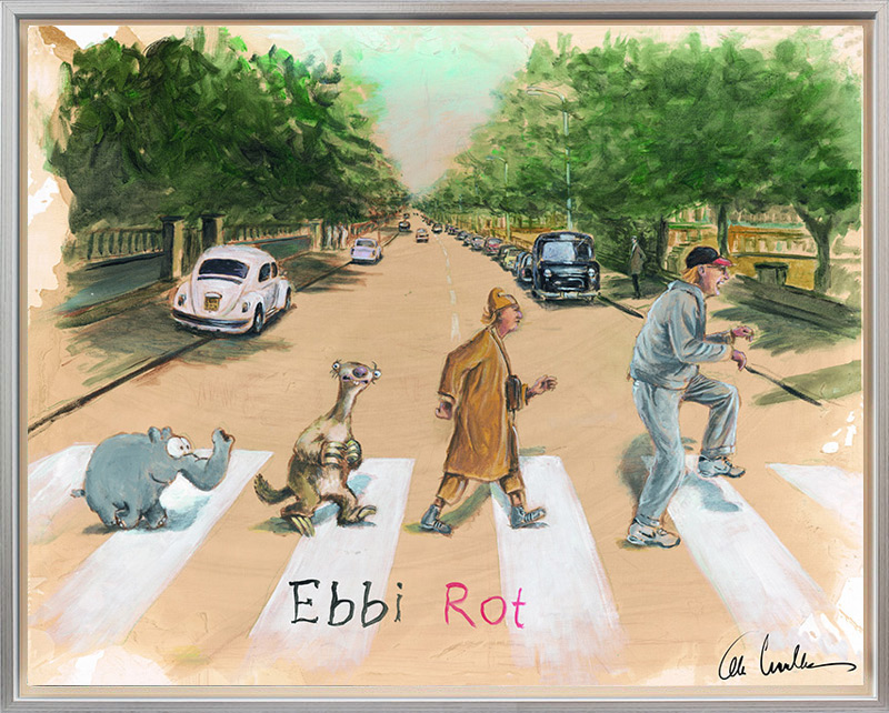 Otto Waalkes - EBBI ROT V - ORIGINAL PIGMENTGRAFIK AUF LEINWAND