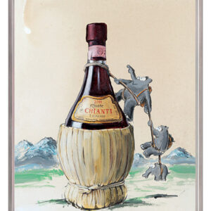Otto Waalkes - ERSTBESTEIGUNG DES MONTE CHIANTI - ORIGINAL PIGMENTGRAFIK AUF LEI...