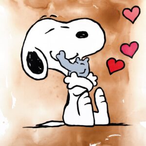 Otto Waalkes - FRIENDSHIP FOREVER - SNOOPY UND OTTIFANT - ORIGINAL Pigmentgrafik...