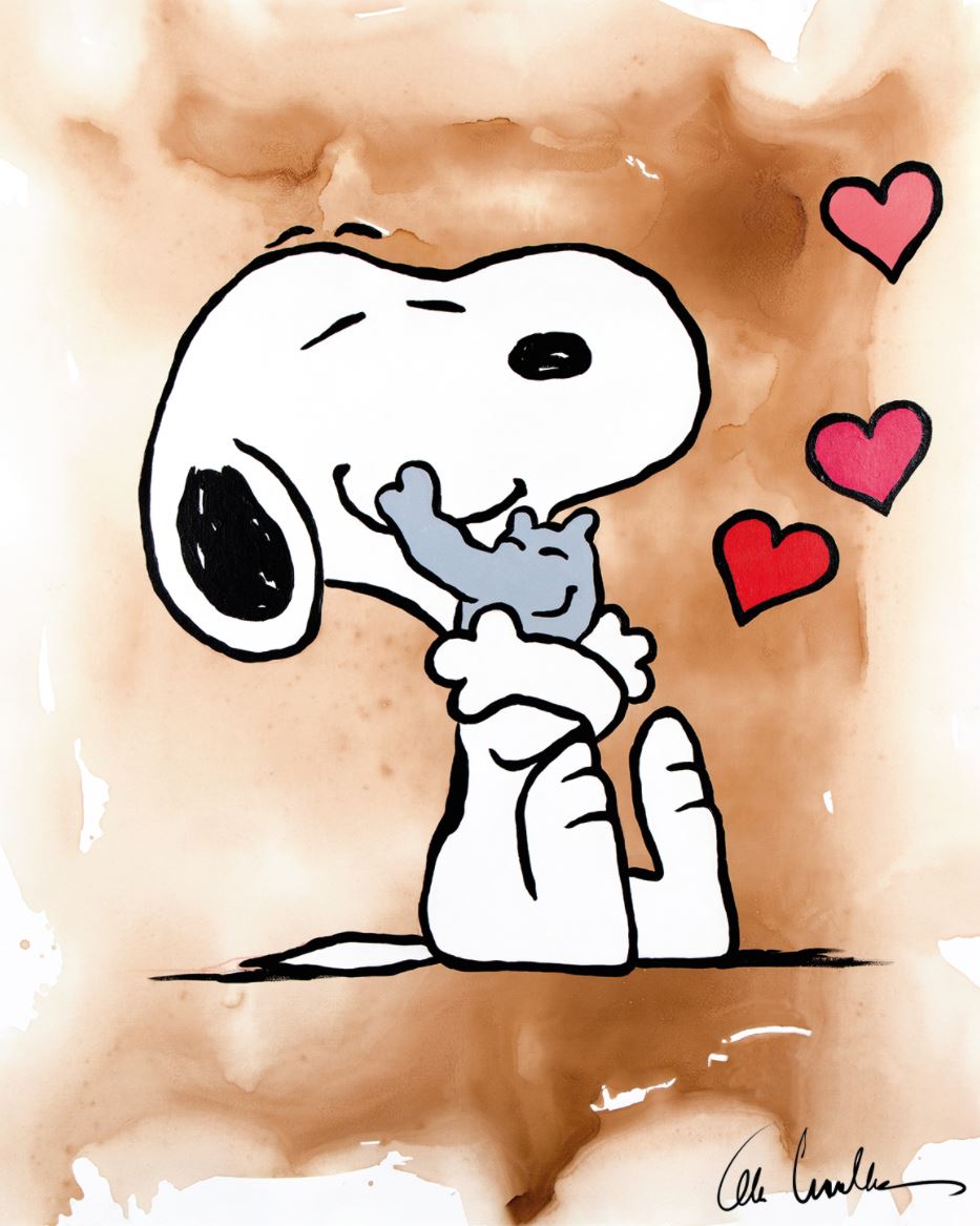 Otto Waalkes - FRIENDSHIP FOREVER - SNOOPY UND OTTIFANT - ORIGINAL Pigmentgrafik...