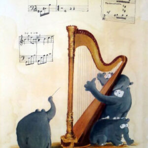 Otto Waalkes - HARPO'S THEME - original Lithografie handsigniert