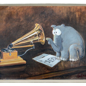 Otto Waalkes - HIS MASTER'S VOICE - ORIGINAL PIGMENTGRAFIK AUF LEINWAND