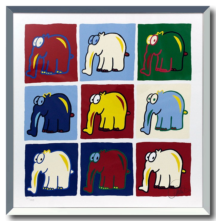 Otto Waalkes HOMMAGE AN ANDY WARHOL - original Grafik handsigniert