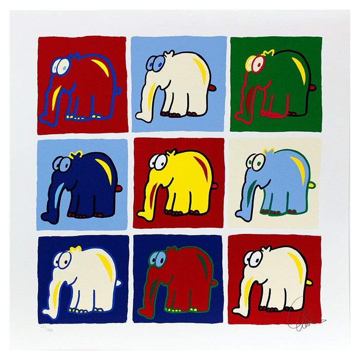 Otto Waalkes HOMMAGE AN ANDY WARHOL - original Grafik handsigniert