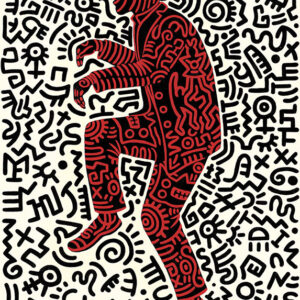 Otto Waalkes - HOMMAGE AN KEITH I - ORIGINAL PIGMENTGRAFIK AUF LEINWAND