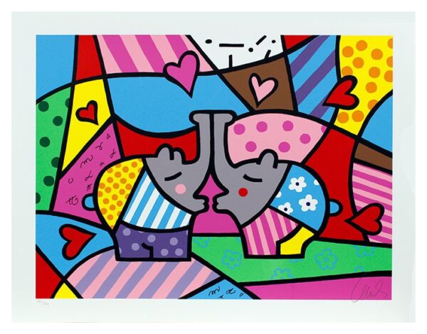 Otto Waalkes - HOMMAGE AN ROMERO BRITTO - original Grafik handsigniert