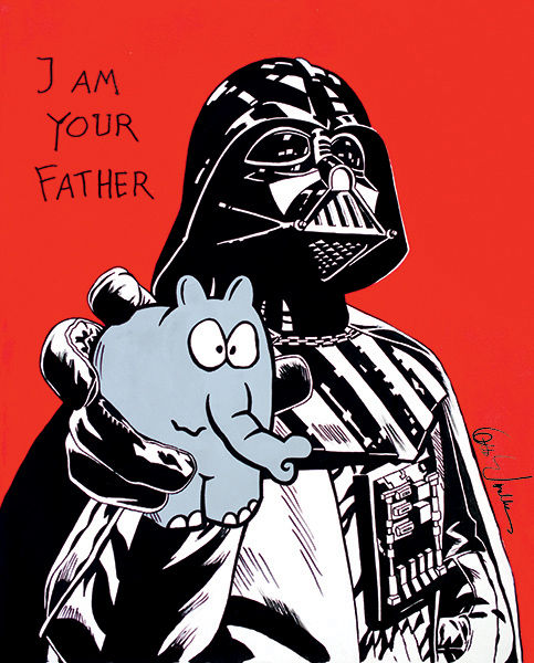 Otto Waalkes - I AM YOUR FATHER - ORIGINAL PIGMENTGRAFIK AUF LEINWAND