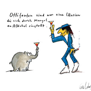 Otto Waalkes - ILLUSION III - UDO LINDENBERG - Original Pigmentgrafik auf Leinwa...