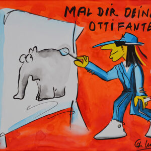 Otto Waalkes - MAL DIR DEINEN OTTIFANTEN - UDO LINDENBERG - ORIGINAL PIGMENTGRAF...