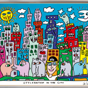 Otto Waalkes - OTTIFANTEN IN THE CITY  - Original Pigmentgrafik auf Leinwand