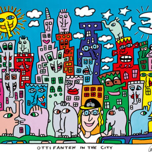 Otto Waalkes - OTTIFANTEN IN THE CITY  - Original Pigmentgrafik auf Leinwand