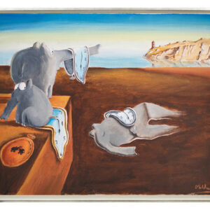 Otto Waalkes - RINNENDE ZEIT - Original Pigmentgrafik auf Leinwand